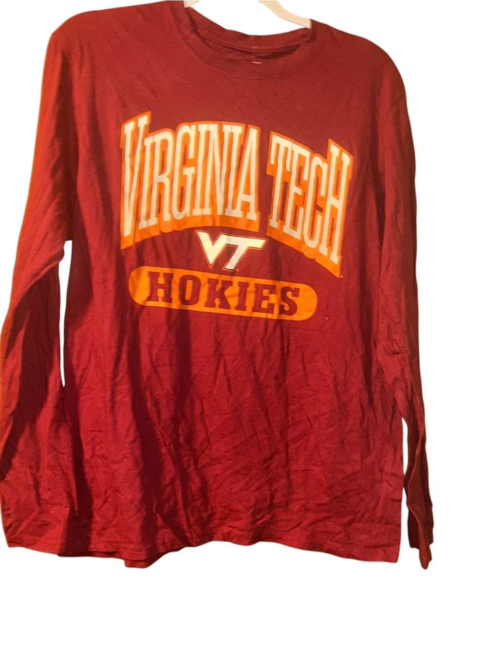 Adult Virginia tech Hokies VT long sleeve tshirt size M tee